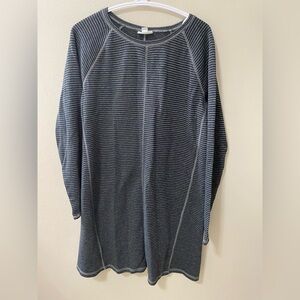 J.Jill tunic dress women's medium striped long sleeve comfort modest